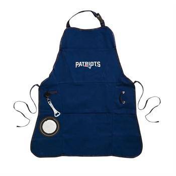 New England Patriots Grilling Apron Embroidered Logo Can Holder Retractable Bottle Opener - 757 Sports Collectibles