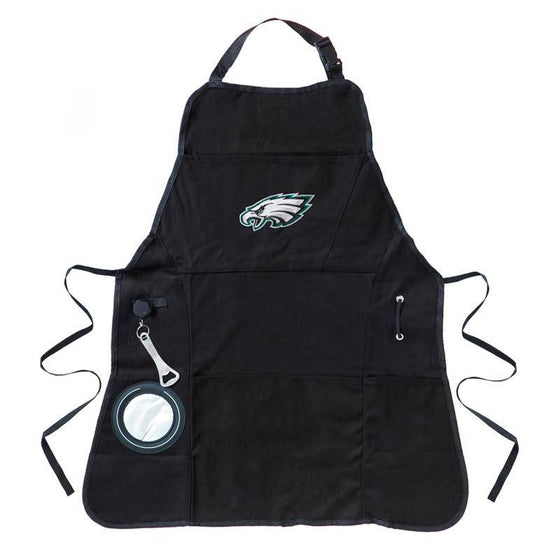 Philadelphia Eagles Embroidered Grilling Apron with Bottle Holder and Bottle Opener - 757 Sports Collectibles