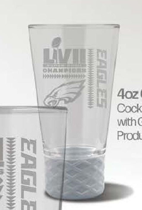 Philadelphia Eagles Super Bowl LVII Etched Cheer 4oz Shot Glass