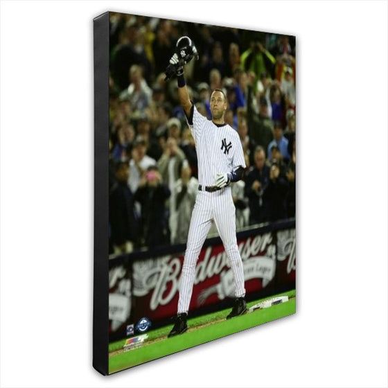 New York Yankees Derek Jeter "Tip Cap" Stretched 11x14 Canvas