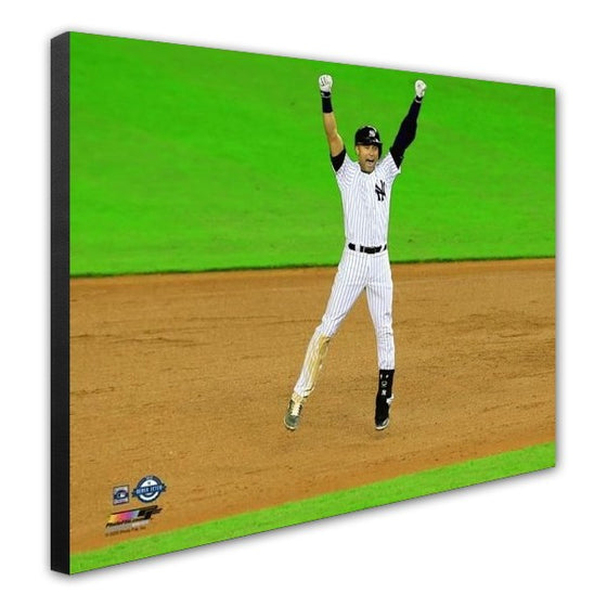 New York Yankees Derek Jeter "Leap" Stretched 11x14 Canvas