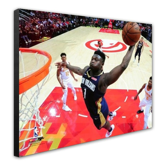 New Orleans Pelicans Zion Williamson "Dunk" Stretched 20x24 Canvas