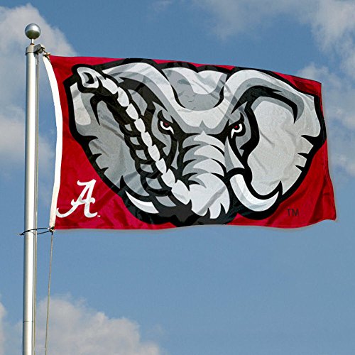 Alabama Crimson Tide Elephant Head Flag Large 3x5 - 757 Sports Collectibles