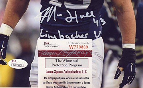 Mike Hull PSU Nittany Lions Signed In Silver Linebacker U 8x10 Photo JSA 136783 - 757 Sports Collectibles