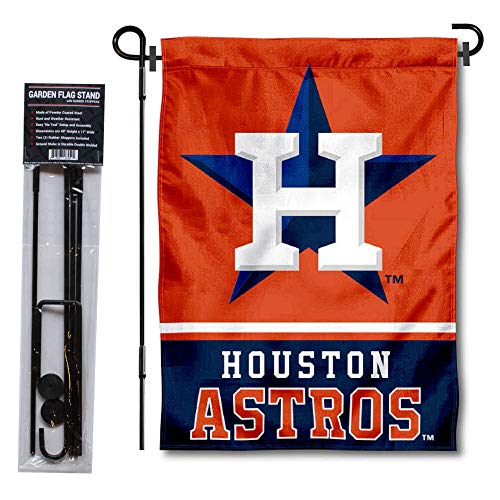 WinCraft Houston Astros Garden Flag with Stand Holder - 757 Sports Collectibles