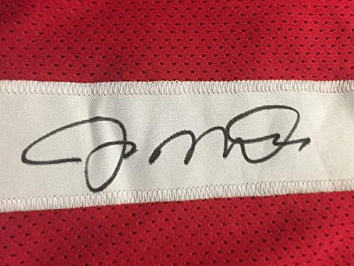 Autographed/Signed Joe Montana San Francisco Red Football Jersey JSA COA - 757 Sports Collectibles