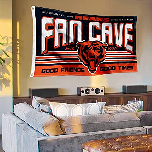 WinCraft Chicago Bears Fan Man Cave Banner Flag - 757 Sports Collectibles