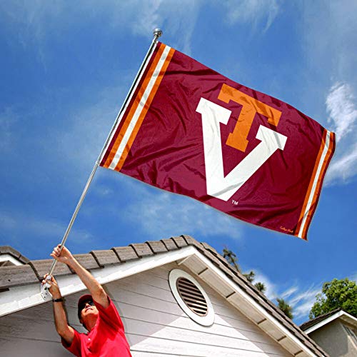 College Flags & Banners Co. Virginia Tech Hokies Vintage Retro Throwback 3x5 Banner Flag - 757 Sports Collectibles