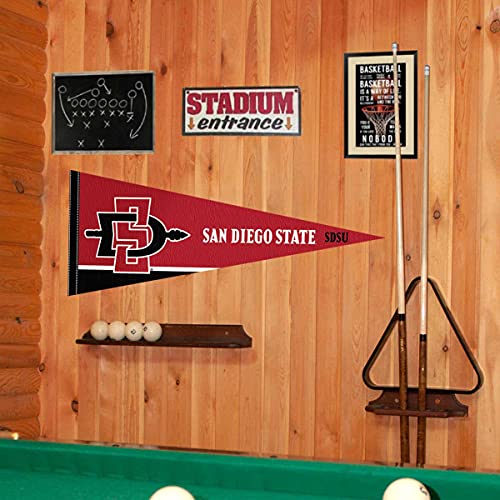 College Flags & Banners Co. San Diego State University Pennant Full Size Felt - 757 Sports Collectibles