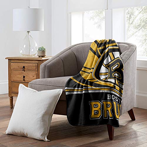 The Northwest Company NHL Boston Bruins "Fade Away" Fleece Throw Blanket, 50" x 60" , Black - 757 Sports Collectibles