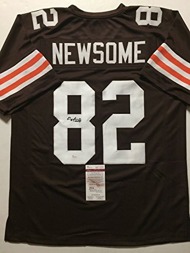 Autographed/Signed Ozzie Newsome"HOF 99" Cleveland Football Brown Jersey JSA COA - 757 Sports Collectibles