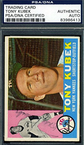 TONY KUBEK 1960 TOPPS HAND SIGNED PSA/DNA ORIGINAL AUTHENTIC AUTOGRAPH