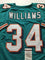 Autographed/Signed Ricky Williams Miami Teal Football Jersey JSA COA