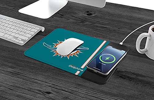 SOAR NFL Wireless Charging Mouse Pad, Miami Dolphins - 757 Sports Collectibles