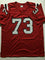 Autographed/Signed John Hannah"HOF 91" New England Red Football Jersey JSA COA - 757 Sports Collectibles