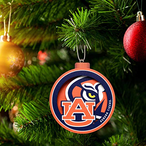 YouTheFan NCAA Auburn Tigers 3D Logo Series Ornament - 757 Sports Collectibles