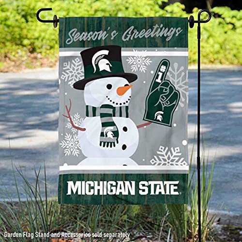 Michigan State Spartans Holiday Winter Snow Garden Banner Flag - 757 Sports Collectibles