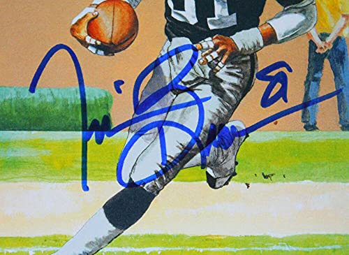 Tim Brown Autographed Oakland Raiders Goal Line Art Card- JSA Witnessed Auth - 757 Sports Collectibles