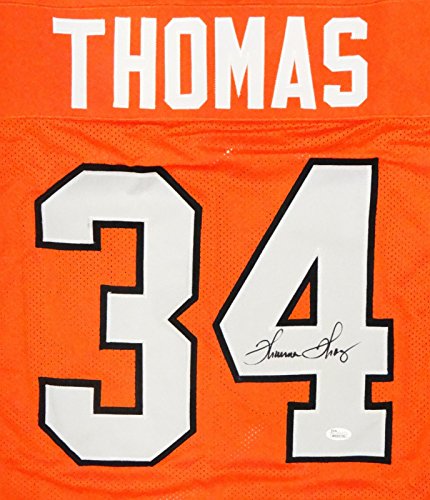 Thurman Thomas Autographed Orange Jersey- JSA W Authenticated - 757 Sports Collectibles