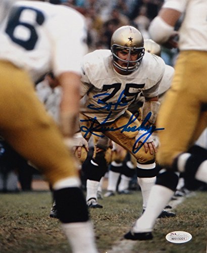 Bob Kuechenberg Autographed Notre Dame 8x10 Vertical Front View Photo- JSA Witnessed Auth