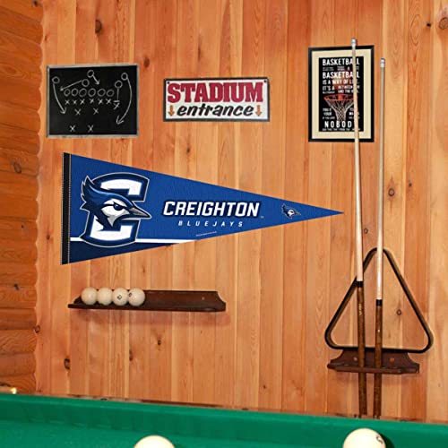 College Flags & Banners Co. Creighton Bluejays Pennant Full Size Felt - 757 Sports Collectibles