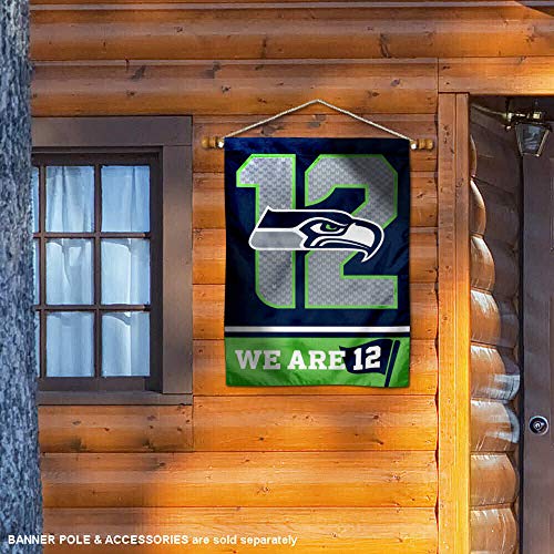 WinCraft Seattle Seahawks We are 12th Man 12s Double Sided House Banner Flag - 757 Sports Collectibles