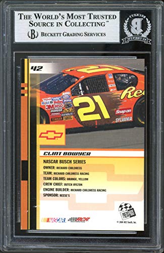 NASCAR Clint Bowyer Authentic Signed 2004 Press Pass Trackside Card BAS Slabbed - 757 Sports Collectibles