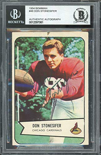 Cardinals Don Stonesifer Authentic Signed 1954 Bowman #48 Card BAS Slabbed - 757 Sports Collectibles