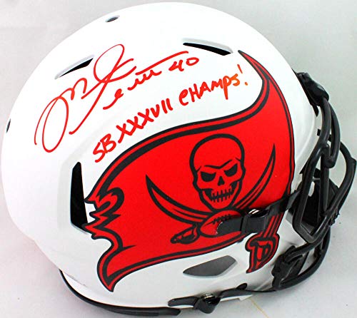 Mike Alstott Autographed Authentic Bucs Lunar Speed F/S Helmet SB- Beckett WRed - 757 Sports Collectibles