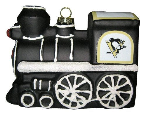 Pittsburgh Penguins NHL Blown Glass Train Ornament - 757 Sports Collectibles