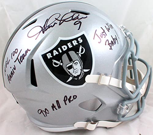 Shane Lechler Autographed Oakland Raiders F/S Helmet w/3 Insc.-Beckett W Hologram - 757 Sports Collectibles