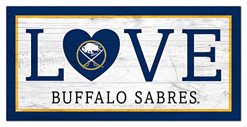 Fan Creations NHL Buffalo Sabres Unisex Buffalo Sabres Love Sign, Team Color, 6 x 12 - 757 Sports Collectibles