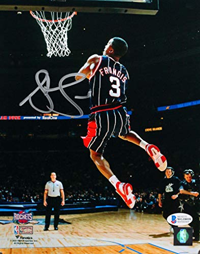 Steve Francis Signed Rockets 8x10 FP Photo Dunk Contest- Beckett Witness Silver - 757 Sports Collectibles