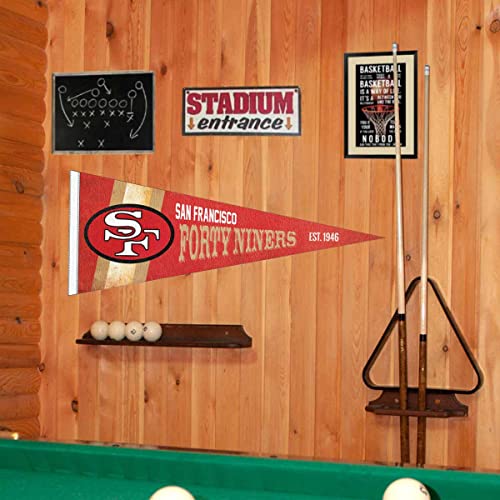 WinCraft San Francisco 49ers Throwback Vintage Retro Pennant Flag - 757 Sports Collectibles