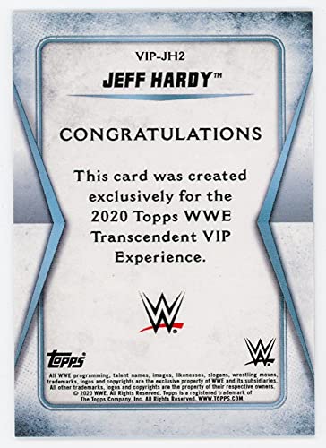 Jeff Hardy 2020 Topps Transcendent VIP Autograph Card JH2 /25 - 757 Sports Collectibles