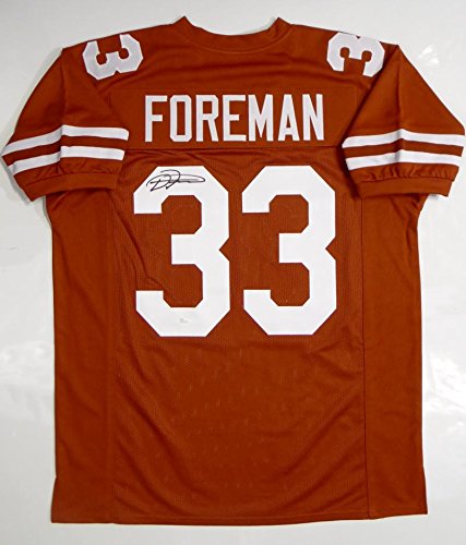 D'onta Foreman Autographed Orange College Style Jersey- JSA W Auth