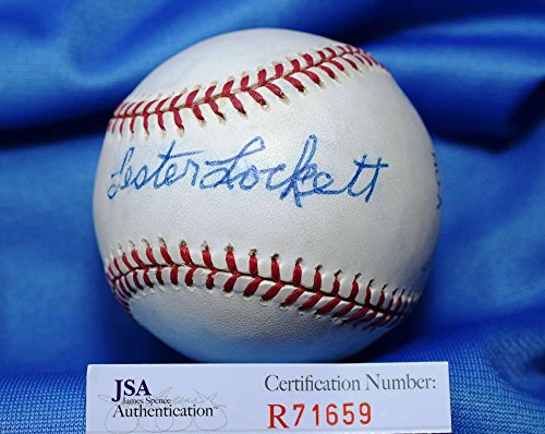 LESTER LOCKETT JSA COA HAND SIGNeD AMERICAN LEAGUE AUTOGRAPH BASEBALL