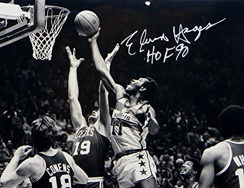 Elvin Hayes Autographed Washington Bullets 16x20 Rebound Photo W/ HOF-JSA W Auth - 757 Sports Collectibles