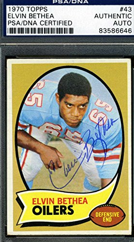 ELVIN BETHEA 1970 TOPPS ROOKIE SIGNED PSA/DNA AUTHENTIC AUTOGRAPH