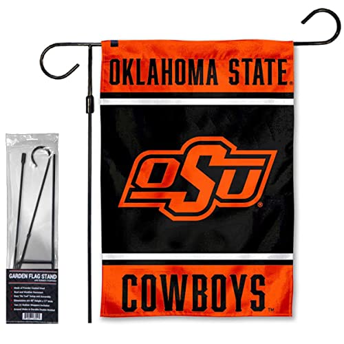 Oklahoma State Cowboys Garden Flag and Flag Stand Holder Flagpole Set - 757 Sports Collectibles