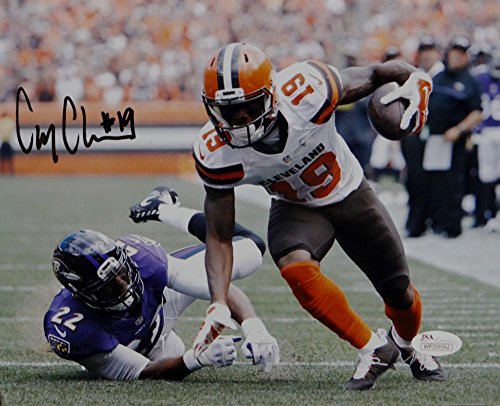 Corey Coleman Signed Cleveland Browns 8x10 Avoiding Tackle PF Photo- JSA W Auth