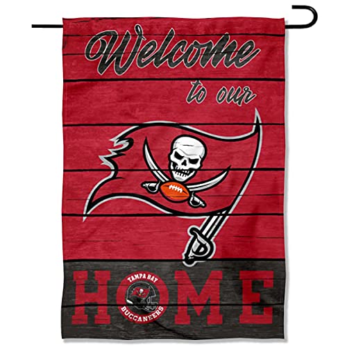 WinCraft Tampa Bay Buccaneers Welcome Home Decorative Garden Flag Double Sided Banner - 757 Sports Collectibles