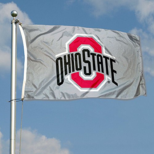 Ohio State Buckeyes OSU University Large Gray College Flag - 757 Sports Collectibles