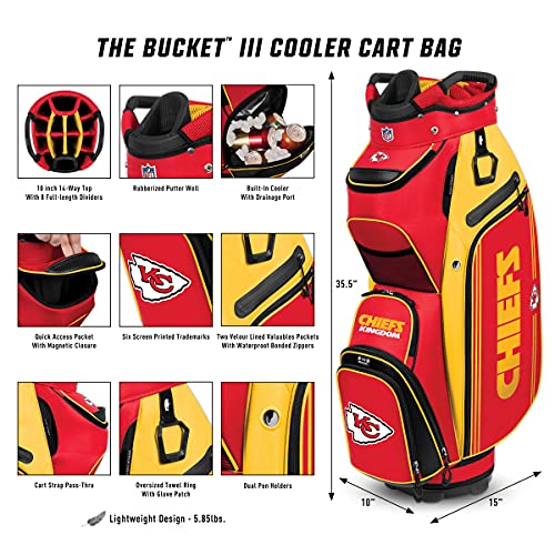 Cleveland Browns Bucket III Cooler Cart Golf Bag - 757 Sports Collectibles