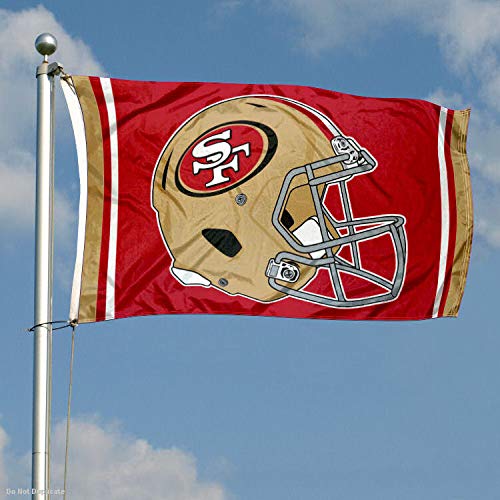 WinCraft San Francisco 49ers New Helmet Grommet Pole Flag - 757 Sports Collectibles