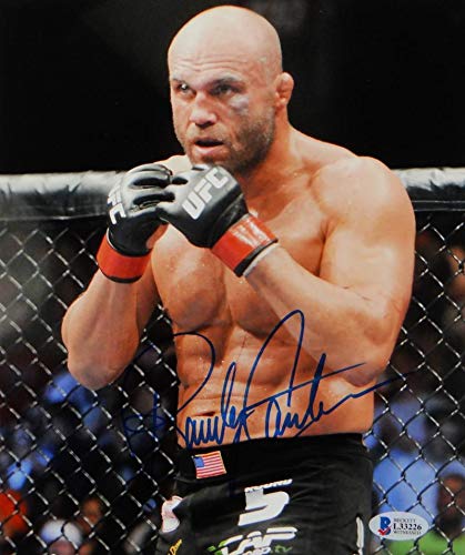 Randy Couture Autographed UFC 8x10 Photo In RIng- Beckett Auth Blue - 757 Sports Collectibles