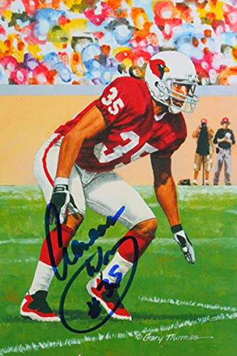 Aeneas Williams Autographed Arizona Cardinals Goal Line Art Card- Beckett Blue - 757 Sports Collectibles