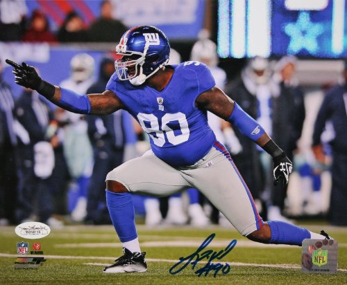 Jason Pierre Paul Autographed 8x10 Horizontal Pointing Photo- JSA Authenticated - 757 Sports Collectibles