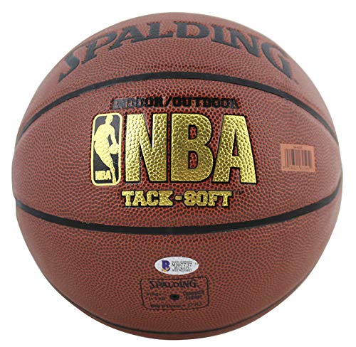 Lakers Magic Johnson Authentic Signed Brown Basketball w/Silver Sig BAS Witness - 757 Sports Collectibles