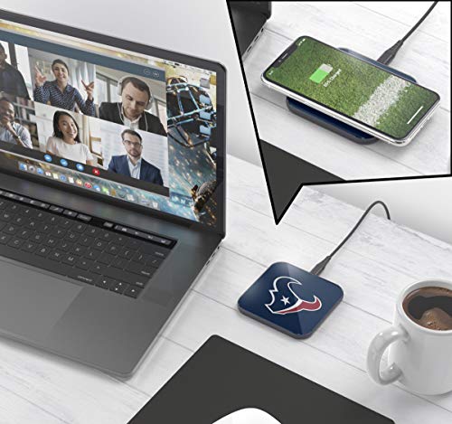 NFL Houston Texans Wireless Charging Pad, White - 757 Sports Collectibles